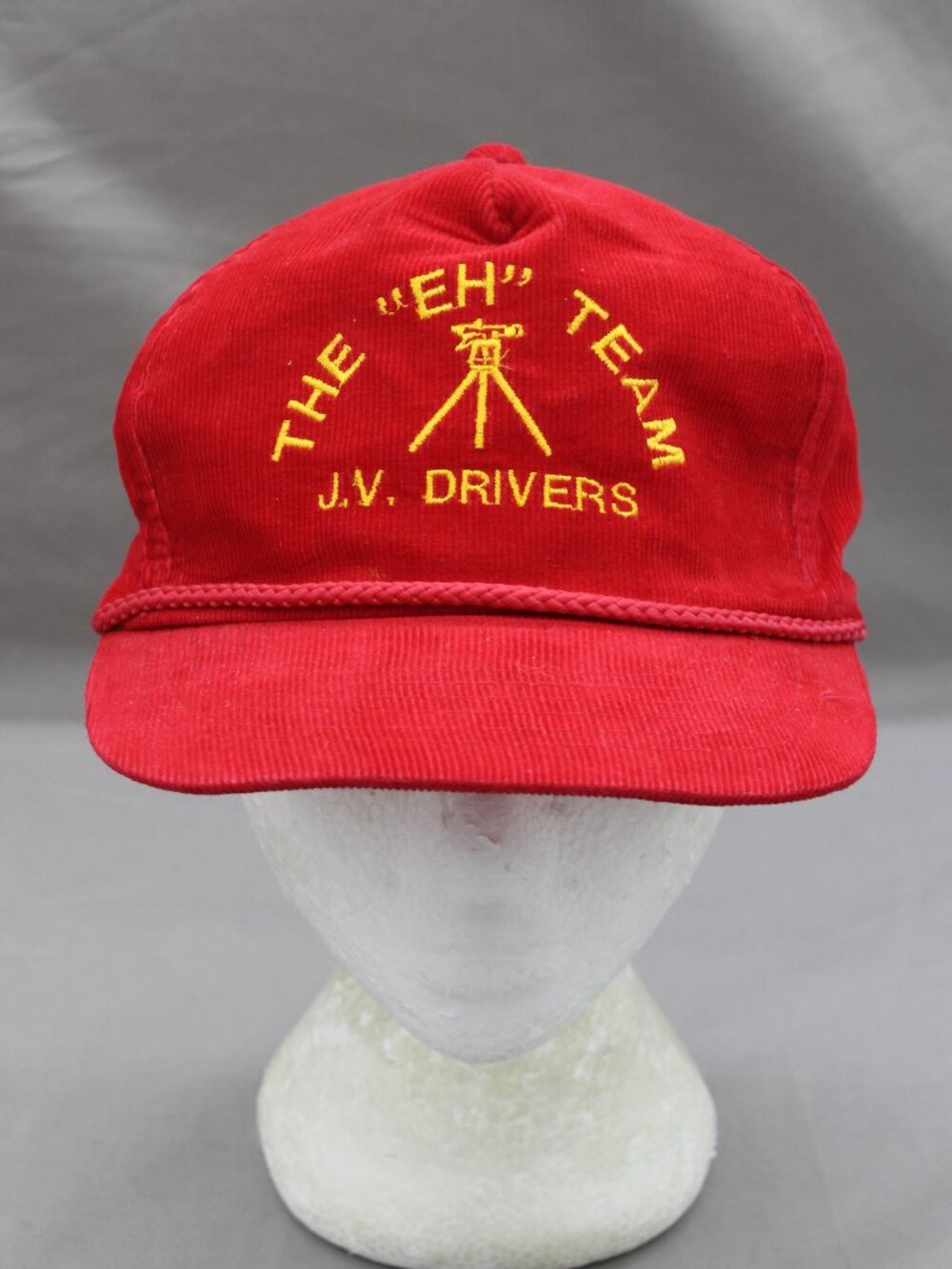 Vintage Corduroy Hat - The EH Team JV Drivers - Adult Snapback